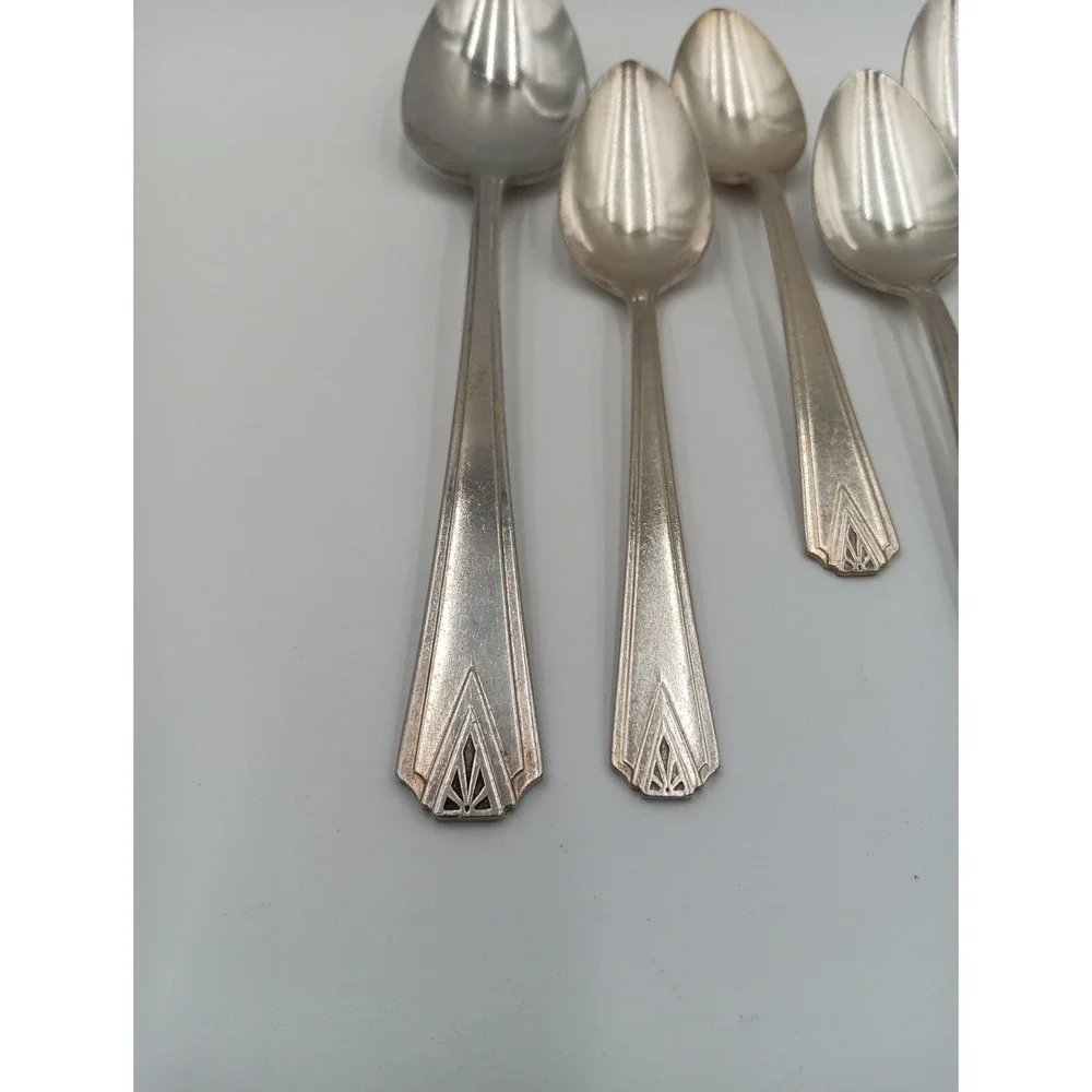 12pc DSC3 Stainless Steel Community Plate Diamond Silver Flatware Forks Spoons